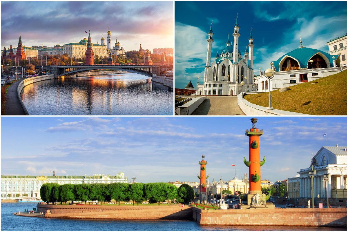 Two capitals of Russia + Kazan 